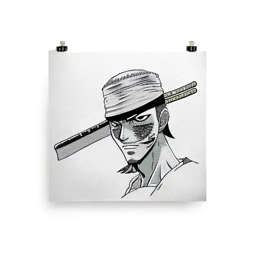 Roronoa Zoro Katana With Luffy's Hat