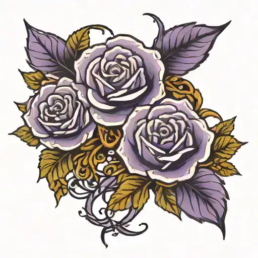 Violet Rose Intertwined