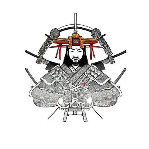 Samurai Warrior With Whisky