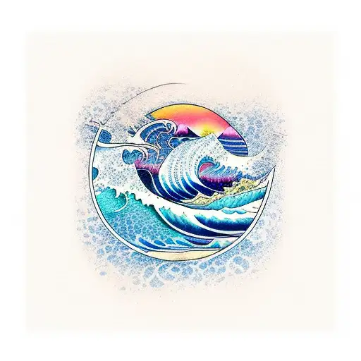 Ocean Wave In Hourglass