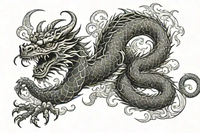 Sketchy Dragon With Maui Style