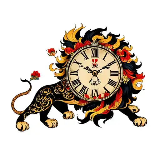 Lion Kingdom God Clock