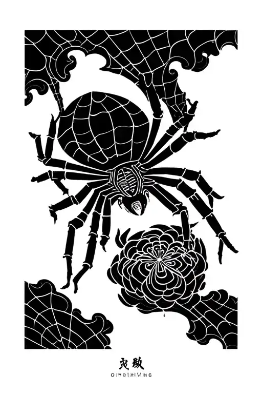 Spider On Web Sleeve