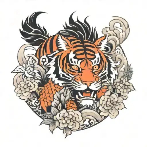 Tiger And Rooster Loving Timeless Symbolism