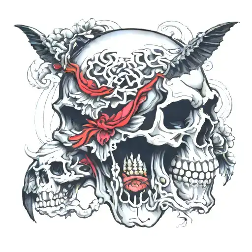 Malevolent Shrine Sukuna Qith Skull Surrounded