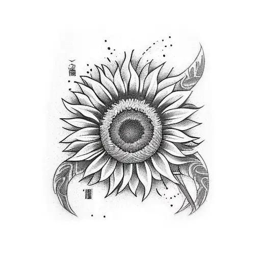 Sunflower With Knife