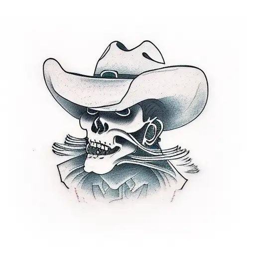 Ghost With Cowboy Hat