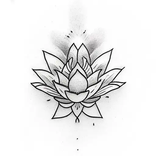 Small Lotus Flower In Finger