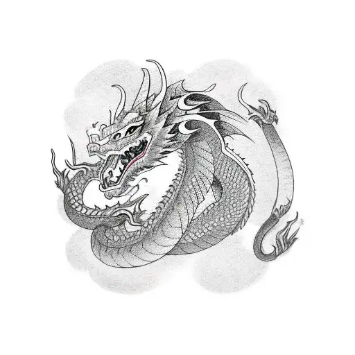 Dragon With Long Straight Body