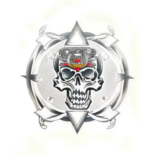 Dagger Tattoo Military No Skull With Circles