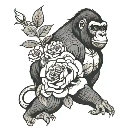 Rose And Gorilla