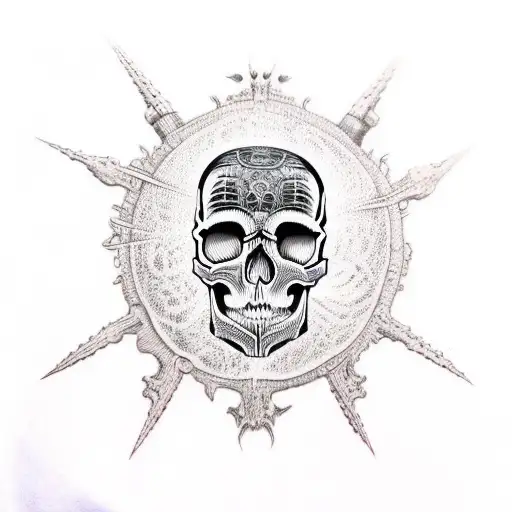 Skull In Giger Style