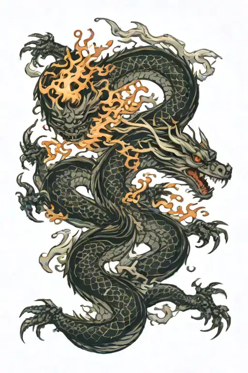 Fighting With A Flaming Dragon