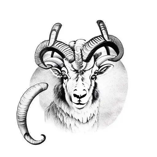 Big Horn Sheep Black And White