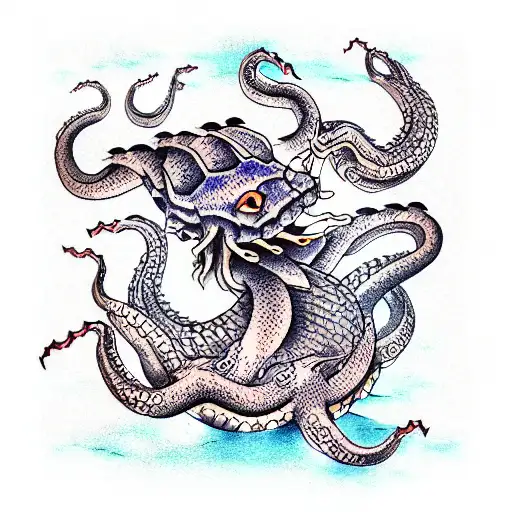 Dragon Octopus Water Crocodile Egypt