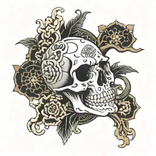 Skull And Japanese