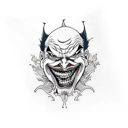 Joker Evil Maniac Mouth Grinning