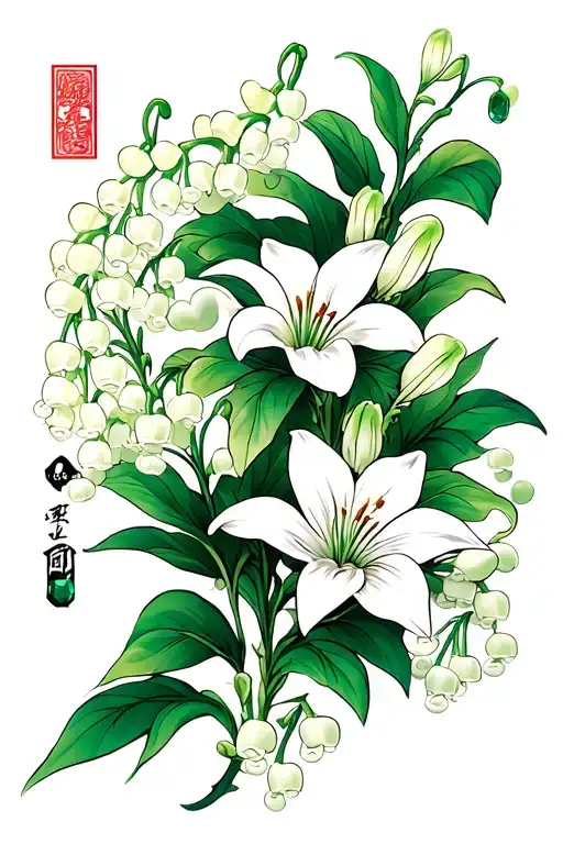 Emerald And Lily Of The Valley Flower