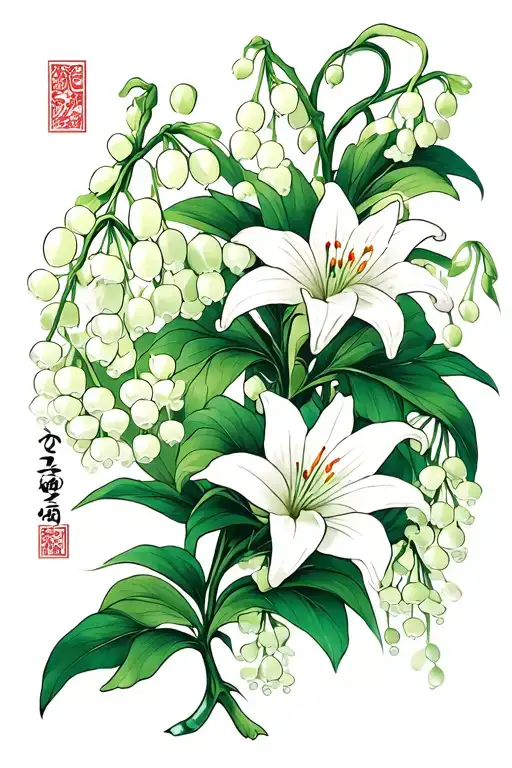 Emerald And Lily Of The Valley Flower