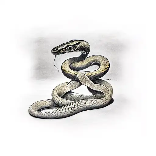 Snake Wrapping Around A Column