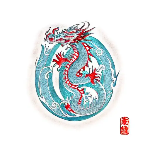 Dragon With Mma Gloves Tattoo