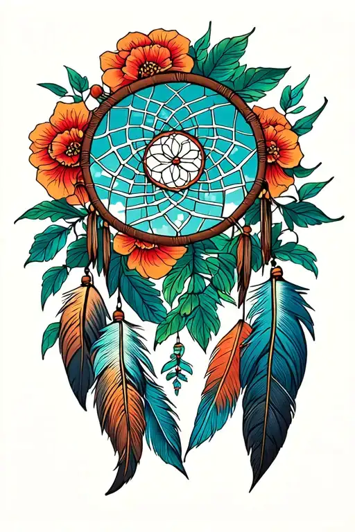 Dream Catcher And Country Life Intertwined