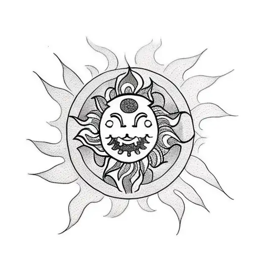 Sun With Pomegranate