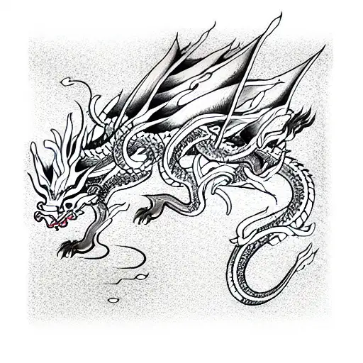 Dragon With Lycoris