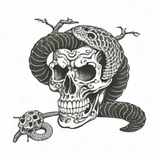 Snake Through A Skull