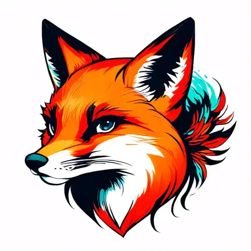 Cyberpunk Fox Head