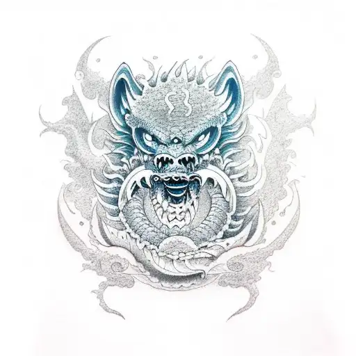 Ocean Space Wolf Kraken Dragon