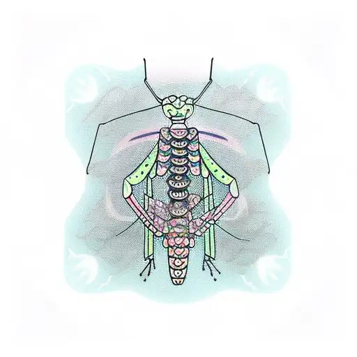 Disc Golf Basket With Praying Mantis