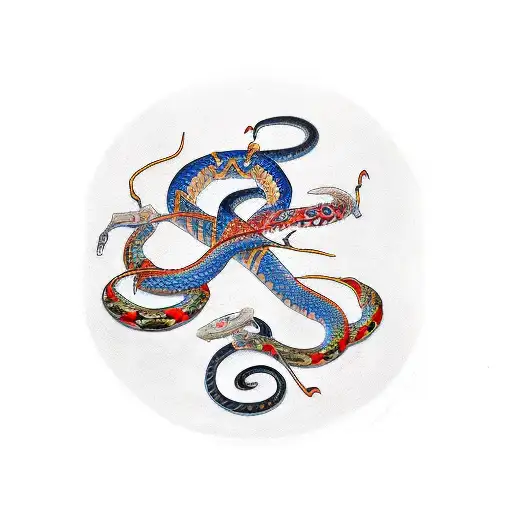 A Sword With The Numbers 1400 Going Down It With A Snake Going Around The Sword