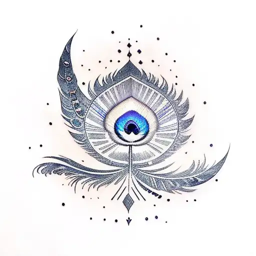 The Names Royal And Robby Kensmil Combined With A Peacock Feather