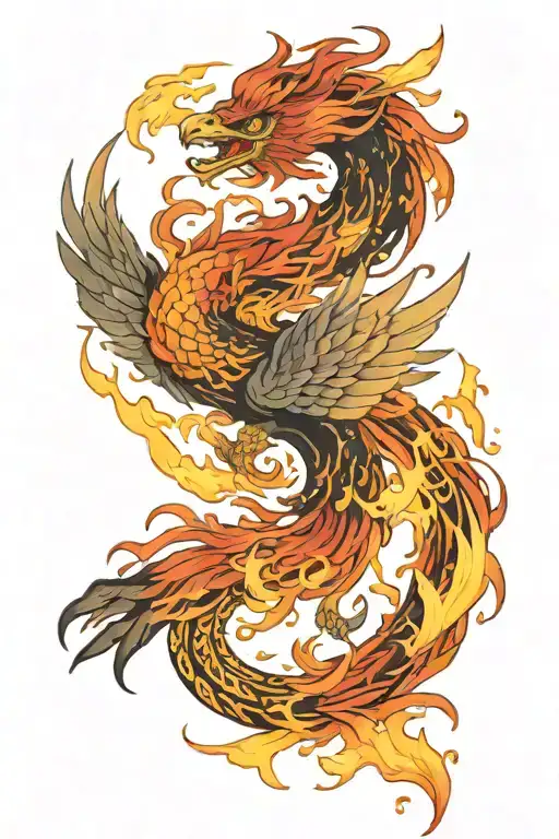 Galaxy Phoenix Rising From The Ashes