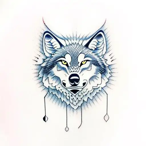 Full Body Wolf Standing Oon Rock