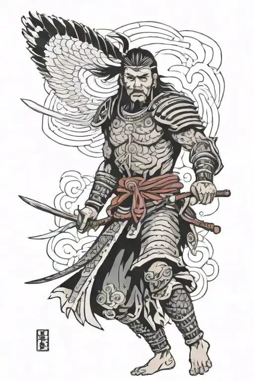 Native American Warrior Samurai
