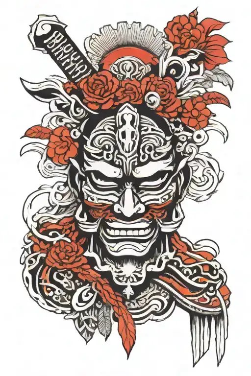 Aztec Samurai Mask