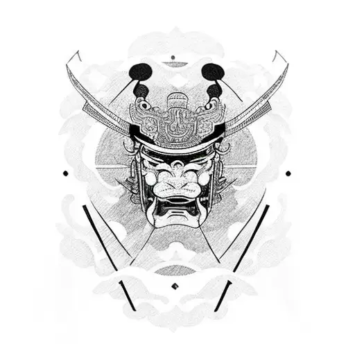 Designing A Samurai Mask With Intricate Geometric Patterns