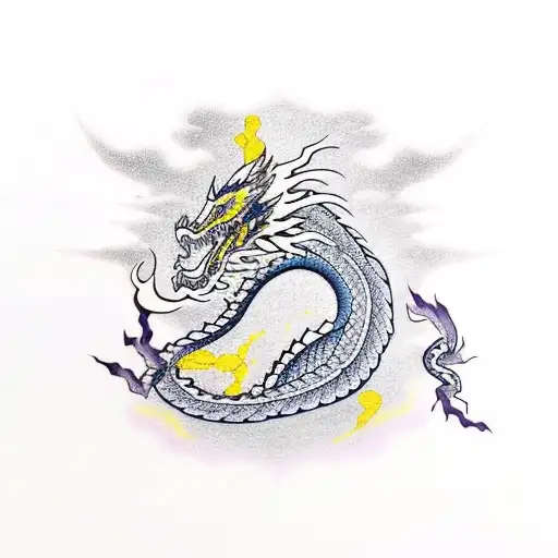 Kintsugi Dragon With Wisteria Flowers