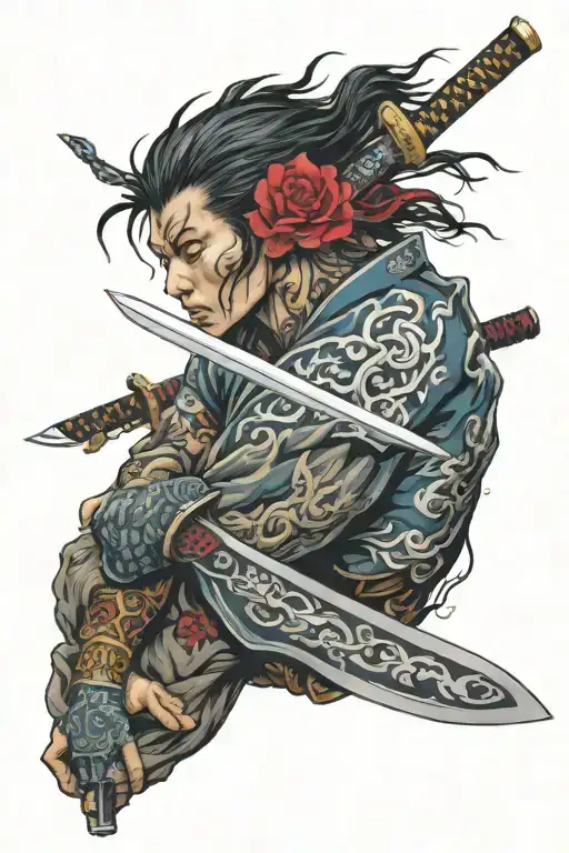 Thunder And Katana Blade Wrapped