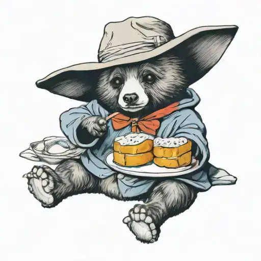 Paddington Bear Eats Marmalade Sandwich