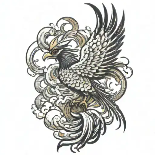 Phoenix Rising Through The Ashes