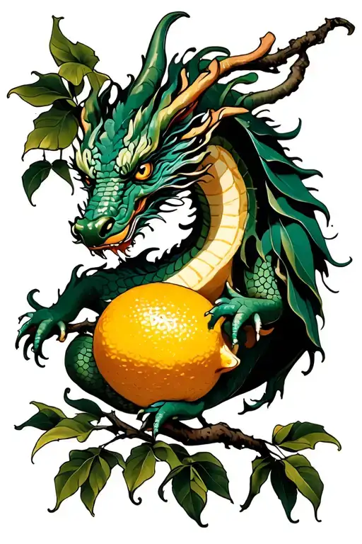 Dragon In A Lemon Tree Intertwined