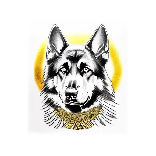 Black And Gold German Shepard