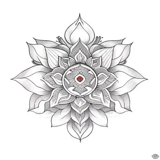Lotus Flower Of Mid Oriental Ethnic