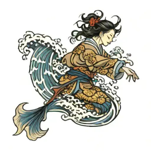 Angel Infront Of Waves