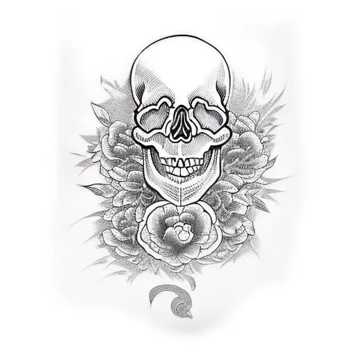 Skull Japanese Blackwork