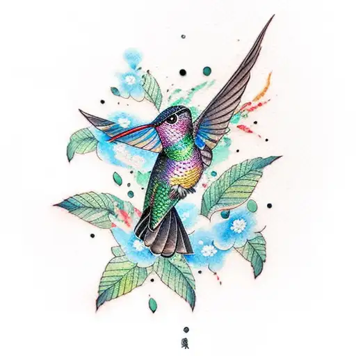 Water Color Hummingbird