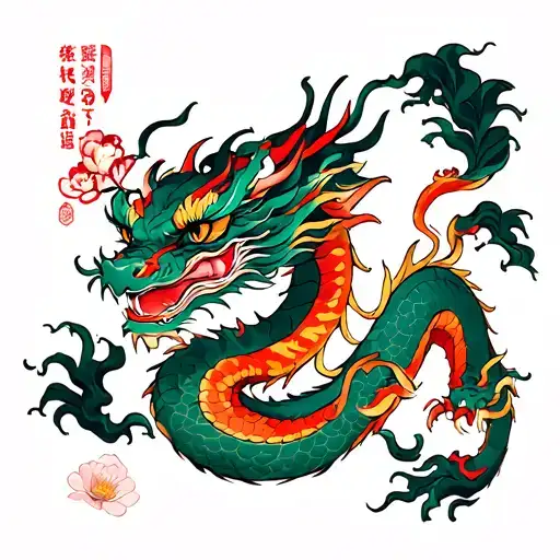 Dragon With Japanis Gerl